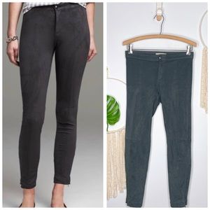 • Banana Republic • Faux Suede Ankle Zip Skinny Pants Gray